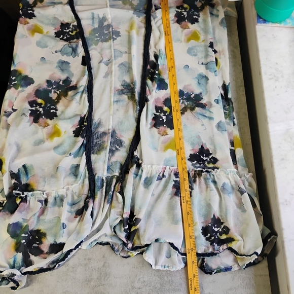 Torrid Textured Chiffon Midi Ruffle Kimono Womens Plus Size 2X Boho Bohemian - Picture 9 of 14